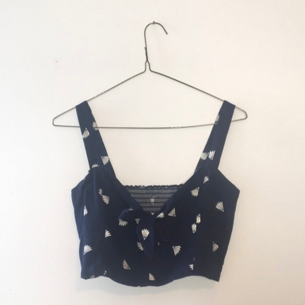 Reformation tie-front crop top NWT